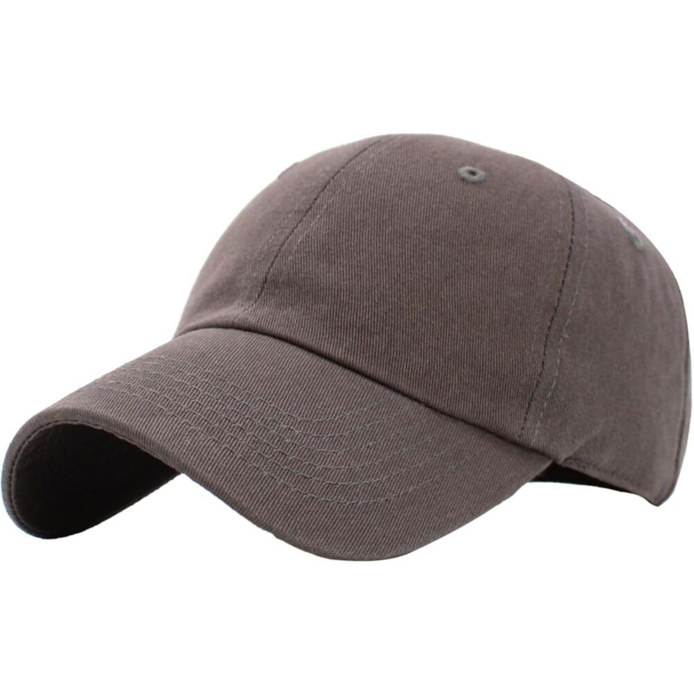 Unisex Dark Grey 100% Cotton Adjustable Streetwear Classic Baseball Dad Hat